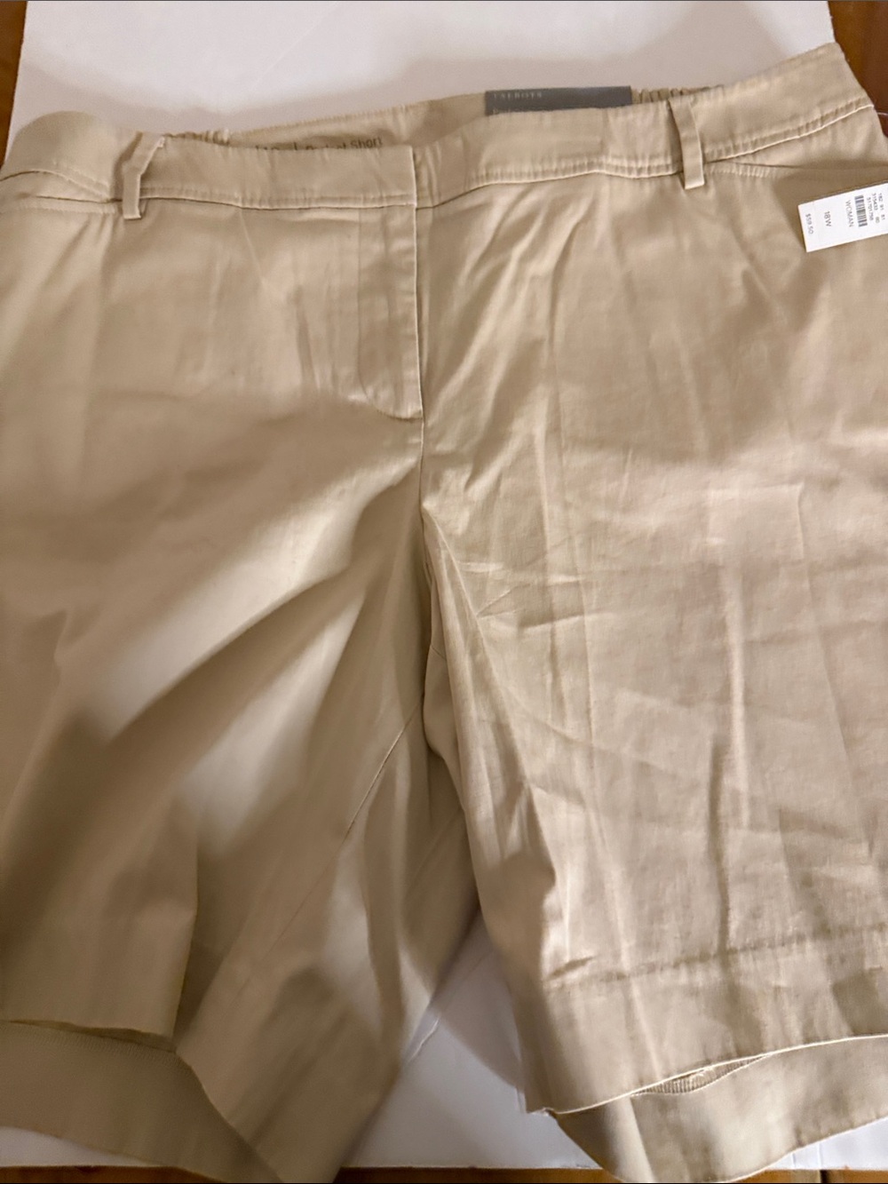 Talbots Beige cotton Bermuda Shorts